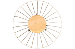 Корзина для фруктов 25*25*13 см Мокко с деревянным основанием, металл - Elan gallery фото 4