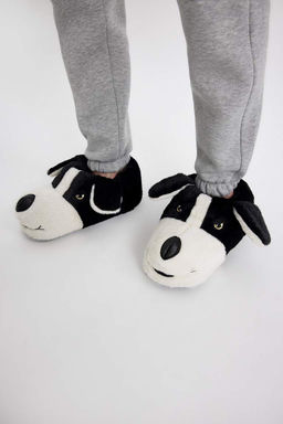 Мужские домашние тапочки на плоской подошве - Defacto фото 2