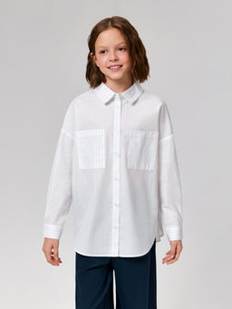 ACOOLA / Блузка детская для девочек Kort голубая полоска