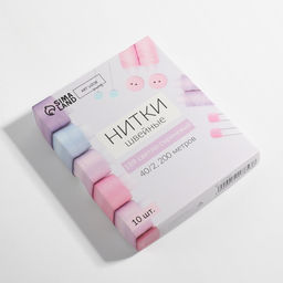 Цена за 10 шт. Нитки 40/2, 200 м, светло-сиреневые №189