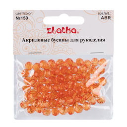 Бусина Zlatka акрил ABR 8 мм 25 г 150 оранжевый - Preciosa фото 3