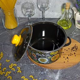 Кастрюля 3,0л цил. черн. Pasta 1RD181M - Стальэмаль фото 5