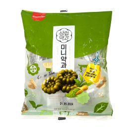 Корейское печенье Якква мини со вкусом зеленого чая Korean Mini Yakgwa Cookie (Green tea) Samlip, Корея, 200 г Акция