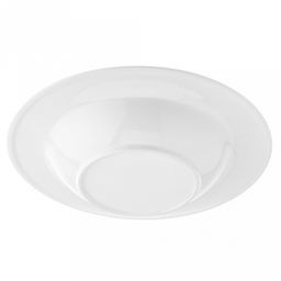 "Русь" Тарелка глубокая фарфоровая д223мм h38мм, 400мл, белый, рельефный декор (Китай)