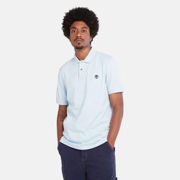 Мужские поло с коротким рукавом Timberland Polo Millers River Pique Regular голубая