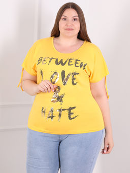 Футболка желтая с надписью