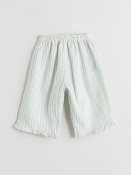 Beli Lastikli ?izgili K?z Bebek Pantolon