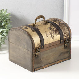 Шкатулка для украшений «Сундук. Ярмарка», дерево, 20×15×15.5 см