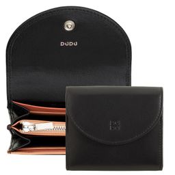 Кошелек кожаный DuDu серии Malaga | черно-розовый пэчворк