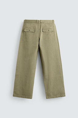 PANTAL?N CHINO WIDE FIT / Verde gris - Zara фото 8