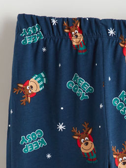 Beli Lastikli Y?lba?? Temal? Erkek ?ocuk Pijama Alt