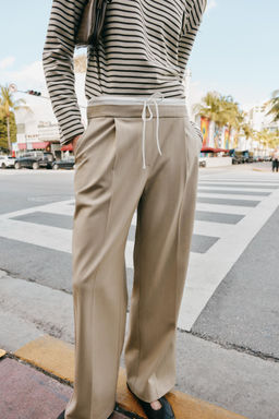 WIDE TROUSERS WITH DOUBLE WAISTBAND - Zara фото 2