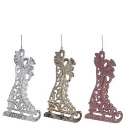 Украшение новогоднее "Коньки" L9 W1 H17 см, 3 в.