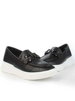 03-YD13-3D BLACK/WHITE Полуботинки женские (натуральная кожа)