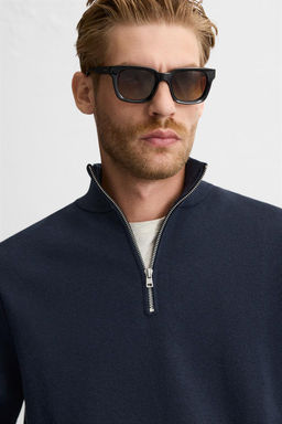 HIGH NECK QUARTER-ZIP SWEATER - Zara фото 5
