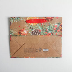 Цена за 3 шт. Пакет подарочный новогодний крафтовый «Новогодние шарики», MS