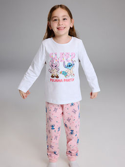 Lilo & Stitch Bask?l? K?z ?ocuk Pijama Tak?m?