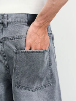 Джинсы wide leg с эффектом стирки / Zarina  фото 7