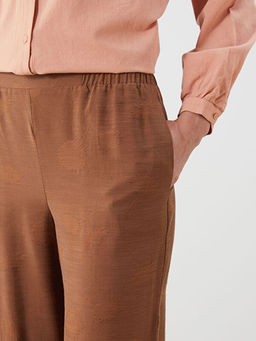 Beli Lastikli Desenli Kad?n Pantolon