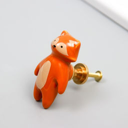 Ручка для шкатулки керамика, металл «Енотик», 6.3×3.5 см