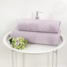 Полотенце махровое Ажур (светло-лавандовый) 70*140/1 шт. - 70*140 Махровые полотенца Арт Дизайн (Узбекистан)  фото 3