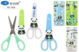 Ножницы Basir "Панда" детские 135мм в пласт. чехле (MC-7603) в ассорт.