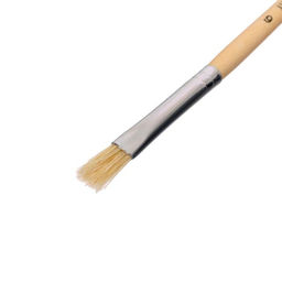 Цена за 10 шт. Кисть для рисования, щетина, № 6, плоская, деревянная ручка, международный размер