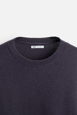 TEXTURED COTTON BLEND SWEATER - Zara фото 12