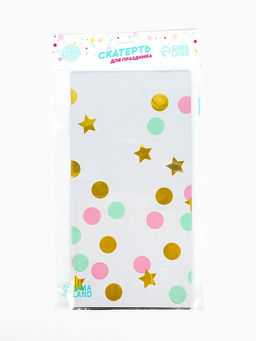 Скатерть одноразовая «Праздник конфетти» 137×183 см