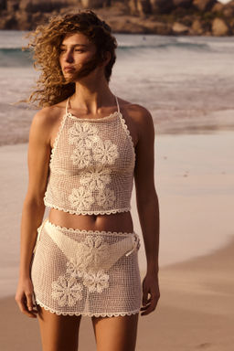 Falda playera efecto crochet - H&m фото 7