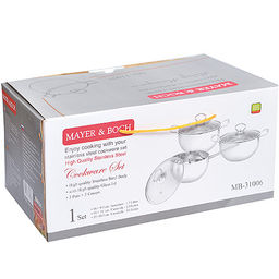 31006 Набор посуды 6пр 1,7+2,3+3,0 л MB (х4) - Mayer&boch фото 3