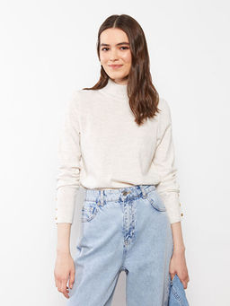 Yar?m Bal?k?? Yaka Kad?n Triko Kazak