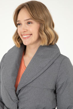 Женское серое пальто Неожиданная скидка в корзине - U.s. polo assn фото 2