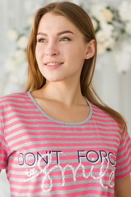 Туника женская из кулирки Smile розовый - Амадэль фото 4