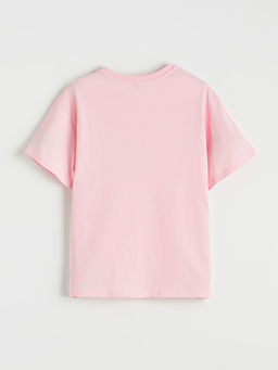 Bisiklet Yaka Nak?? Detayl? K?z ?ocuk Ti??rt