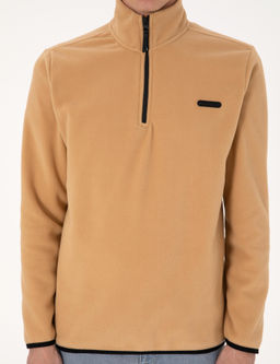 Bej Regular Fit Yar_m Fermuarl_ Polar Sweatshirt - Pierre cardin фото 6