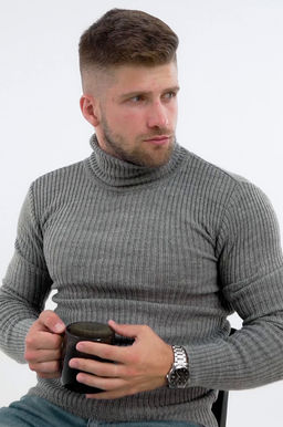 Мужской джемпер с высоким воротом Happy Fox  фото 52