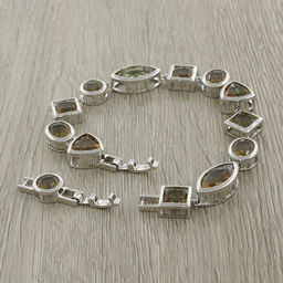 Султанит, браслет Боярд, покрытие родий, длина 18.5см - Agat77 фото 3