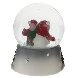 Фигурка декоративная "Снеговик" в стекл шаре, L7 W7 H8,5 см, 2в.