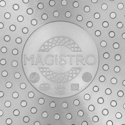 Сковорода Magistro Rock Stone, d=28 см, h=5 см, кованый алюминий, антипригарное покрытие, индукция, чёрная  фото 8