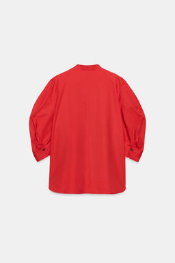 CAMISA MANGA ABULLONADA ZW COLLECTION / Rojo - Zara фото 6