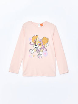 Bisiklet Yaka Paw Patrol Bask?l? K?z Bebek Pijama ?st