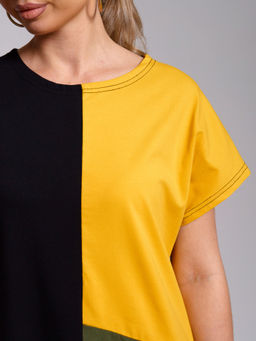 969 Платье "Черный/горчица"