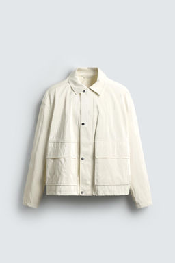 RELAXED FIT SHINY FINISH JACKET - Zara фото 8