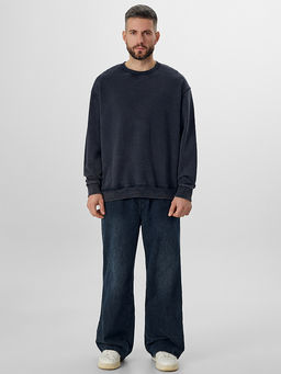 Свитшот мужской синий с обработкой эйсид - Mark formelle фото 3