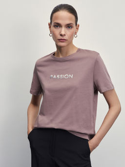 Футболка прямого кроя с принтом / Zarina