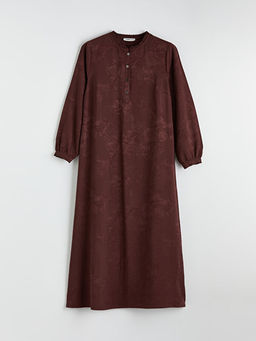 Hakim Yaka F?rf?rl? Desenli Elbise