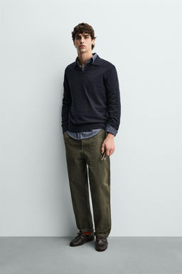 REGULAR FIT KNIT POLO SHIRT - Zara фото 9