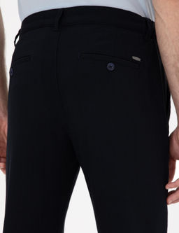 Lacivert Slim Fit Kanvas Pantolon