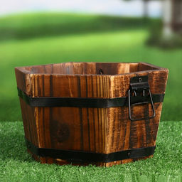 Набор кашпо для цветов «Шестиугольники», деревянный, 3 предмета